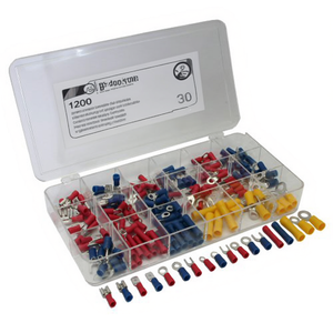 Assortiment de 1200 cosses de câblage pré-isolées en 18 tailles différentes pour les connexions électriques - Product Image 2