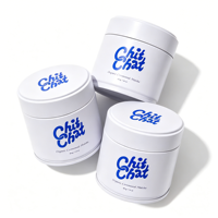 Boîte vide en fer blanc pour matcha, finition mate, avec couvercle à vis hermétique, en fer blanc, pour poudre alimentaire, impression sérigraphique de logo personnalisé