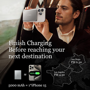 LISEN Nouvelle Batterie Externe Ultra Mince 5000mAh Chargeur Portable Sans Fil Magnétique Fin pour iPhone 17 16 Series Air Samsung S25 - Product Image 3