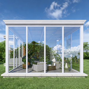 Terraza acristalada contemporánea de alta gama, personalizada, para todas las estaciones |   Solárium de Lujo para Exteriores, Invernadero con Cristales Low-E para Patio de Apartamento - Product Image 1