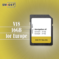 Carte de navigation Android SMIOST 16 Go avec CID SD GPS Sat Nav Navig pour VW CC Passat Sharan Europe Portable V18