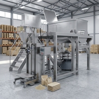 Machine de remplissage de poudre pour sacs tissés de 50 kg (110 livres) – Ligne de remplissage et de scellage de farine et de poudre chimique sèche – Doseuse de poudre