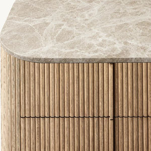 ソリッドウッドサイドボード、北欧ミニマリスト収納キャビネット、レトロな壁に取り付けられた床立てキャビネット、ライトラグジュアリーベッドサイドテーブル - Product Image 3