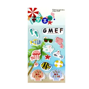 Scrapbooking Custom Foam Puffy Stickers Printing Cartoon Sticker Sheet For Kids