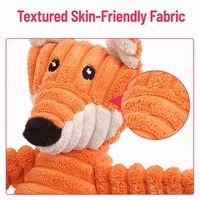 Jouet à mâcher en peluche couineur pour chien, motifs singe, cochon, canard, renard, pour la dentition et le nettoyage des dents, vente en gros, usine OEM personnalisée