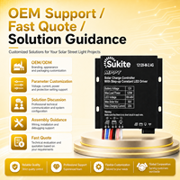 Contrôleur solaire MPPT 12120 12V 120W 20A à suivi rapide et ultra-efficace Sukite avec capteur de lumière intégré