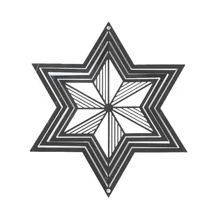 Six-pointed Star Steel Sheet Regular Geometry Can Be Rotated Inside The Outdoor Garden Decoration