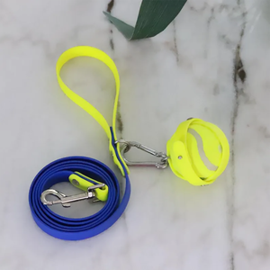 Özel Logo interaktif Pet tenis oyuncaklar tenis topları ile PVC tutucu klip basit stil kauçuk atma Pet çiğnemek oyuncaklar köpekler için - Product Image 3