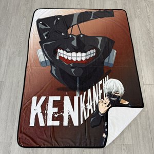 Couverture en flanelle Tokyo Ghoul <span class=keywords><strong>Ken</strong></span> <span class=keywords><strong>Kaneki</strong></span>, douce, imprimée avec des motifs d'anime, pour canapé-lit, confortable, chaude, moderne, décoration d'intérieur pour toutes les saisons - Product Image 3