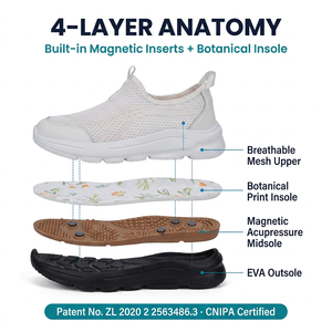 Tênis Feminino Esportivo de Outono Leve e Respirável com Massagem, Sapatilhas Slip-On com Sola em EVA para Conforto o Dia Todo, Bico Largo, OEM ODM - Product Image 2