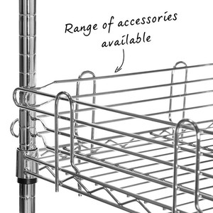 Großhandel Schwerlast-Chrom-Drahtregalsystem - Umweltfreundliche, Verstellbare Mehrzweck-Aufbewahrung für Haushaltsgegenstände & Getränke - Product Image 6