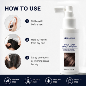 Custom Logo Natural Quick Cover White Hair Refreshing Oil Control Scalp Makeup Hair Care Makeup <b>Root</b> Scalp Touch-Up <b>Spray</b> - Product Image 3