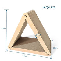 Modernes Faltbares Dreieckiges Katzen-Kratzbrett mit 6 Nutzbaren Seiten aus Sisal & Holz Langlebiges Vertikales Design für Wohnungskatzen
