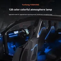 Modification de l'éclairage ambiant gravé au laser pour Tesla Model 3/Y, 128 couleurs, éclairage d'ambiance, modification intérieure