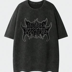 Camiseta Corta Lisa de 300g de Alto Gramaje para Hombre, Estilo Vintage Lavado y Desgastado, Oversize, Novedad 2025 de Alta Calidad - Product Image 2