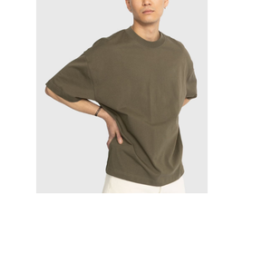 T-shirt à épaules tombantes surdimensionnées 100% coton pour homme, respirant, adapté à la vie quotidienne, grande taille, nouvelle collection - Product Image 6