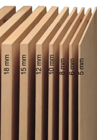 Panneau MDF 1220x2440mm 5-18mm avec surface lisse résistante à l'humidité, design minimaliste, motif marbre clair, pour cuisine