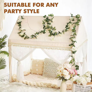 Tente de jeu pour enfants style arabe, château de princesse avec rideau en maille, en coton et polyester, pour intérieur – Offre spéciale - Product Image 5