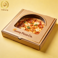 Cajas de Pizza de Cartón Corrugado de Grado Alimenticio, Ecológicas, Biodegradables, Ahorradoras de Espacio, para Llevar, con Diseño y Tamaño Personalizados Disponibles