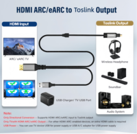 Cable Conversor de Audio Digital HDMI ARC a Toslink con Alimentación USB, 192KHz PCM para Sistema de Sonido de TV, Altavoz, Barra de Sonido, Amplificador