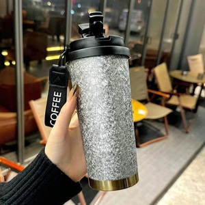 Thermos à café, design léger et luxueux, haute esthétique, design avec paille, portable, double mode de consommation, gobelet à eau de voyage pour le bureau - Product Image 2