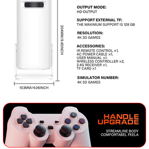 Proyector de videojuegos 3D P30 Max 4K con múltiples simuladores clásicos Mini proyector portátil Android con Joystick - Product Image 5