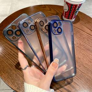 Custodia Protettiva Antiurto per <span class=keywords><strong>iPhone</strong></span> 13 <span class=keywords><strong>Apple</strong></span> <span class=keywords><strong>14</strong></span> Pro X con Pellicola Protettiva Integrata per Obiettivo, Trasparente e Elettroplaccata Opaca - Product Image 2