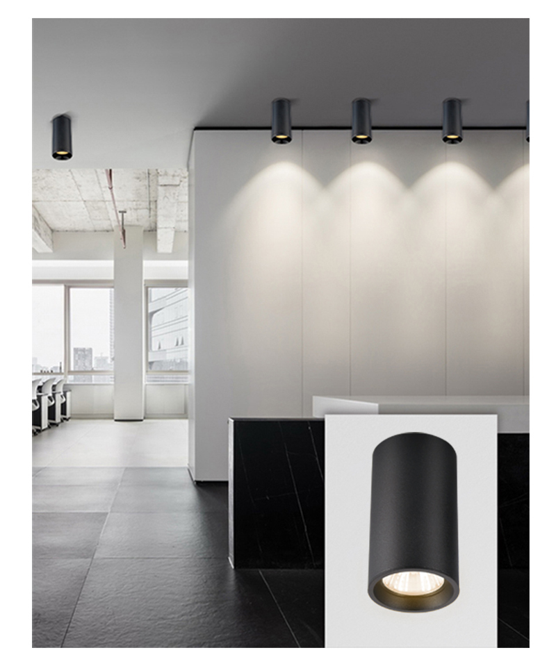 Surface Mounted GU10 Downlight , Die Cast Pure Aluminium Cylinder LED Downlight