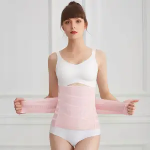 Envoltório abdominal algodão personalizado, cinto modelador de cintura para controle de barriga e barriga pós-parto