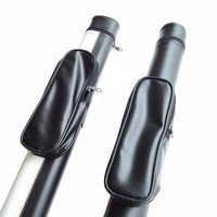 Étui de queue de billard noir n°8, 3/4 de longueur, en cuir PU, style anglais, sac de transport pour queues de snooker et de billard