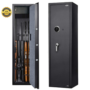 Coffre-fort avec D'accès Biométrique Serrure Électronique Noir Accès Rapide Fusil Coffre-Fort Coffre-fort Armoire 6 8 Canons - Product Image 1