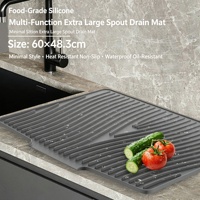 Nouvelle plaque de drainage en silicone, égouttoir simple pour bols et assiettes, plateau de séchage multifonctionnel pour la cuisine, pour bols, baguettes et cuillères