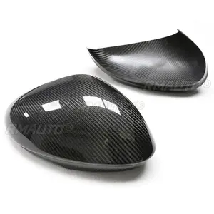 Coques de rétroviseurs latéraux en fibre de carbone pleine, style autocollant, pour Alfa Romeo Giulia Berline 2017-IN - Product Image 4