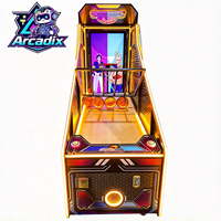 Machine de jeu de basket-ball d'arcade à monnayeur, machine de tir de basket-ball de rue avec écran LED, pour parc d'attractions intérieur, en plastique, version anglaise