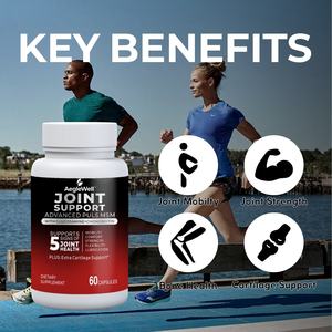 Suplemen Penunjang Sendi & Kesehatan Tulang AegleWell Dengan Glukosamin Kondroitin MSM Pereda Nyeri Sendi Kekuatan Tulang untuk Pasar AS - Product Image 6