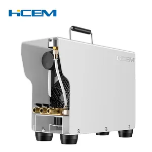 HCEM kompresor udara 6.7 CFM 1HP, kebisingan rendah APCOM 0.75kw 190LPM kompresor udara bebas minyak diam untuk aerasi kolam