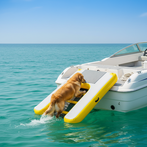 Rampa Inflable Premium para Perros DWF, Plataforma Flotante Antideslizante para Perros, Rampa Inflable para Perros para Entrada/Salida de Barcos y Muelles - Product Image 4