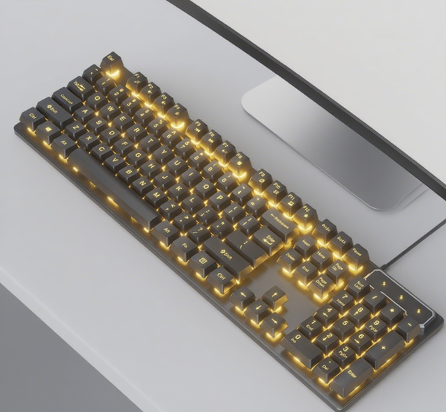 Wireless LED Backlit Mechanical Keyboard for Laptop Gaming Play Pad