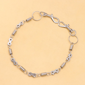 Cadena de cintura Yueli de una sola capa, cadena metálica para pantalones, aleación de zinc, forma de candado, estilo hip hop, uso diario. - Product Image 2