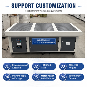 Banc de ponçage professionnel en métal avec système de filtration pour un environnement de travail propre - Product Image 3