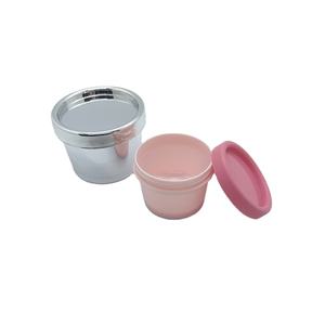 Fournisseur Produit Usine Ruban métallique de luxe 50g 100g Pot cosmétique en plastique luxuriant Récipient pour crème capillaire maquillage Pot pour crème glacée avec couvercle intérieur - Product Image 4