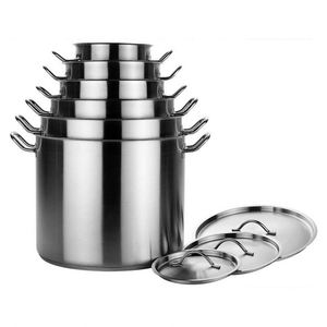 Juego de Utensilios de Cocina Antiadherentes de Acero Inoxidable con Fondo Clad e Inducción, Certificados por la NSF, para Restaurantes - Product Image 6