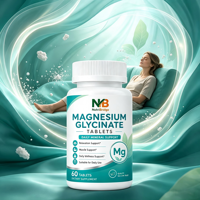 Fabricant chinois certifié GMP, comprimés de glycinate de magnésium pour le soutien de la fibromyalgie et la récupération athlétique