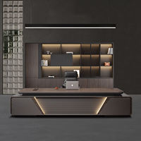 Bureau de direction moderne de luxe en bois en forme de L, design modulaire, résistant à l'eau et aux rayures, extensible/convertible - Tiankang