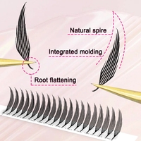 Nouveaux Éventails « Tower Fans » et « Spikes » Pré-faits Spire Lashes, Extensions de Cils Individuelles/Mixtes 8-15mm pour Maquillage Cils Anime