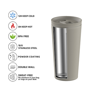 Gobelet isotherme pour enfants 17oz, tasse à café en acier inoxydable à double paroi, gobelet de voyage avec logo personnalisé - Product Image 2