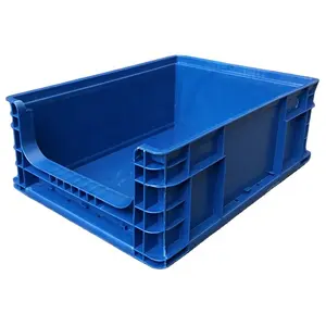 QS Parti di Contenitori di Stoccaggio di Plastica Aperto Side Auto In Movimento Box con Porta Contenitori di Plastica Impilabile Cassa In Plastica per Gli Strumenti di Ricambio