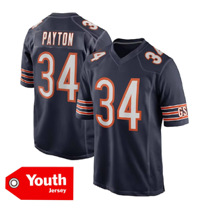 Camisa de Futebol Juvenil Chicago Atacado de Alta Qualidade 18 # Williams 2 # Moore 34 # Camisa de Futebol Payton Stitched VP EUA - Product Image 3