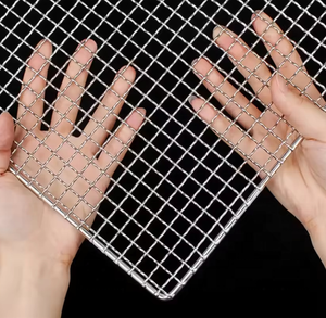 Iron <strong>Wire</strong> Grill <strong>Net</strong> <strong>Mesh</strong> for Fish Meat &amp; Vegetable Barbecue Folding <strong>BBQ</strong> Grilling Basket Accessories - Product Image 4