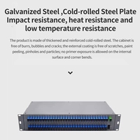 HJ Rack Mount PLC Splitter 19 Inch SC/APC Optik Sasis Logam Penuh Kepadatan Saluran Tinggi 1U Kehilangan Daya Rendah Jaringan Kantor Pusat